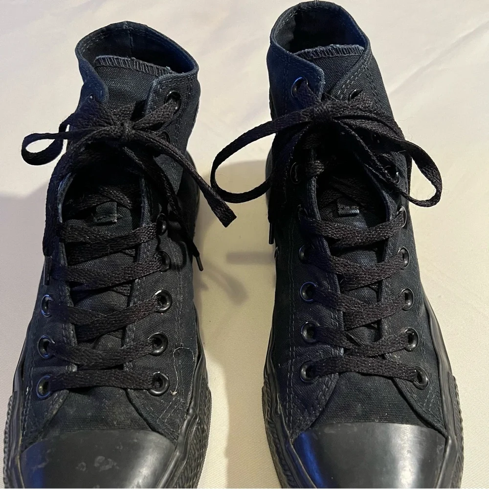 Black Converse High Top Sneakers - Picture 3 of 14